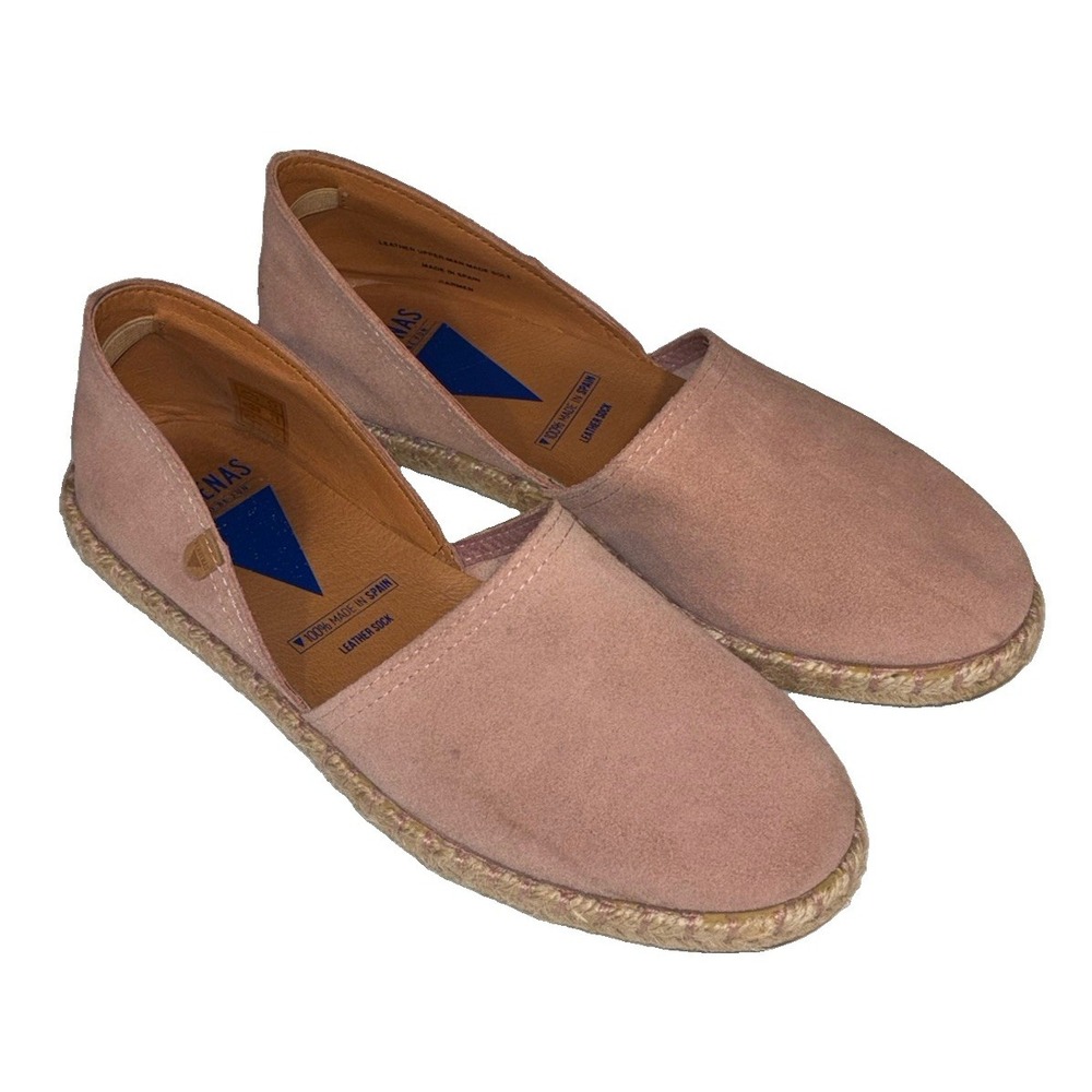 Verbenas Carmen Pink Suede Espadrilles Women's Shoes Size 38 US 8 EUC